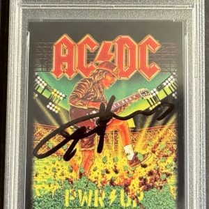 Angus Young Signed Auto 2025 Power Up Tour Card PSA/DNA Slabbed