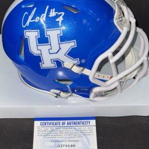 Chris Rodriguez Jr Signed Autographed Kentucky Wildcats Mini Helmet PSA/DNA