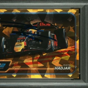 2024 Topps Chrome F1 #113 Isack Hadjar Gold Sapphire Rookie Auto /50 PSA 9/10 RC