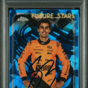 2024 Topps Chrome F1 #28 Gabriel Bortoleto Rookie Sapphire PSA MINT 9/GEM MT 10