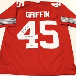 Archie Griffin Ohio State Buckeyes signed Custom jersey W/ Inscrip Beckett Witn.