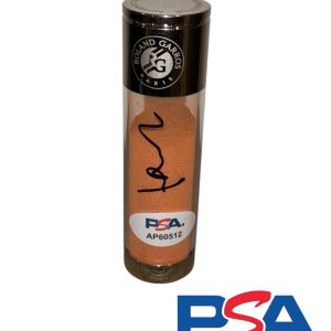 Holger Rune Signed Roland Garros Paris French Open Match Used Clay PSA AUTO