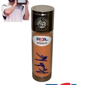 Andre Agassi Signed Roland Garros Paris French Open Match Used Clay PSA AUTO