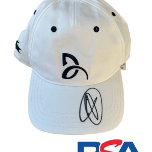 Novak Djokovic Signed Autograph Lacoste Sport Logo Tennis Hat Cap PSA AUTO GOAT