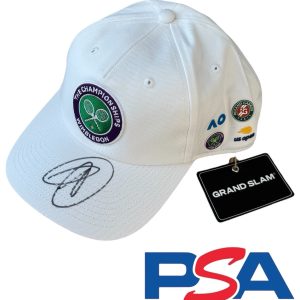 Novak Djokovic Signed Wimbledon Grand Slam Limited Edition Tennis Hat PSA AUTO