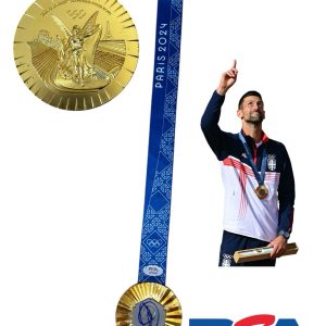 Novak Djokovic Signed 2024 Paris Olympics Tennis Gold Medal PSA AUTO Serbia READ
