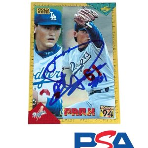 1994 Score Rookie & Traded #RT136 Chan Ho Park Signed Rookie PSA AUTO Dodgers RC