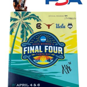 Azzi Fudd Signed 2025 NCAA Womens Final Four Program UConn Champions PSA AUTO