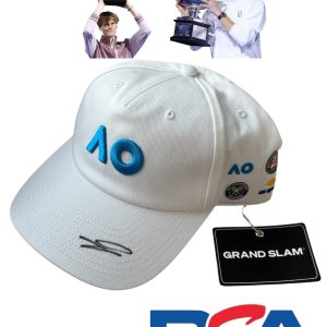 Jannik Sinner Signed Australian Open Grand Slam Limited Edition Hat Cap PSA AUTO