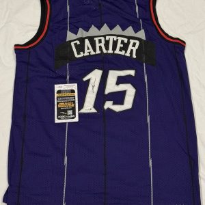 Vince Carter Signed Autographed Toronto Raptors Throwback Jersey JSA COA