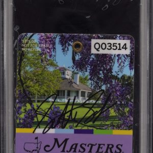 Scottie Scheffler Signed Autographed 2022 Masters Badge PSA/DNA 8 Full Signature
