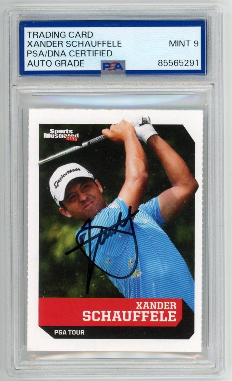 XANDER SCHAUFFELE SIGNED 2017 SI FOR KIDS GOLF ROOKIE CARD AUTO PSA/DNA MINT 9 COLLECTIBLE MEMORABILIA