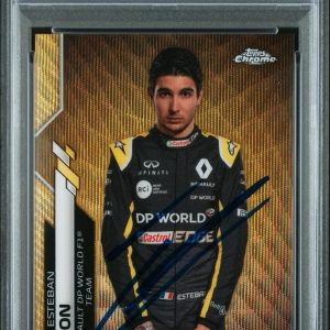 2020 Topps Chrome F1 #10 Esteban Ocon Rookie Gold Wave Ref /50 PSA GEM 10 AUTO