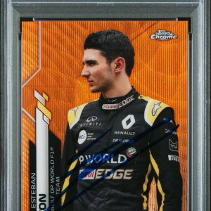 2020 Topps Chrome F1 #183 Esteban Ocon Rookie Orange Wave /25 PSA GEM 10 AUTO