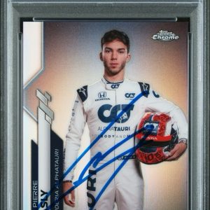 2020 Topps Chrome F1 #11 Pierre Gasly Signed Refractor Rookie PSA MINT 9 AUTO RC