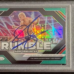 Cody Rhodes Signed Auto 2024 WWE Panini Prizm Card PSA/DNA Slabbed American