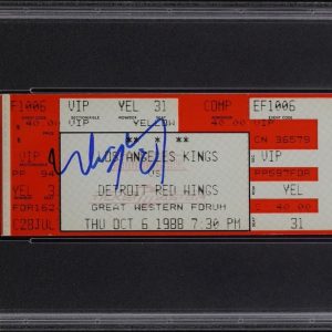 Wayne Gretzky Signed Los Angeles Kings Debut Ticket Stub 10/6/88 PSA GEM 10 AUTO