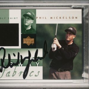 2002 Upper Deck Golf Phil Mickelson Rookie Fairway Fabrics PSA GEM MINT 10 AUTO