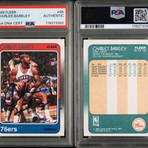 1988 Fleer #85 Charles Barkley Signed Card Auto PSA/DNA DUAL Philadelphia 76ers