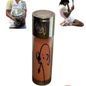 Yannick Noah Signed RG French Open Match Used Tennis Clay PSA AUTO 1983 CHAMPION