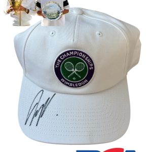 Andy Roddick Signed The Championships Wimbledon Tennis Hat Cap PSA AUTO