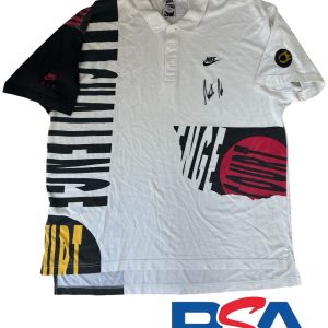 Andre Agassi Signed Vintage Nike Challenge Court Tennis Polo Shirt PSA AUTO