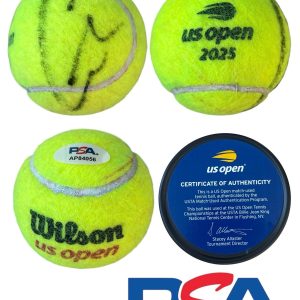 Carlos Alcaraz Signed 2025 US OPEN CHAMPION Match Used Tennis Ball PSA AUTO