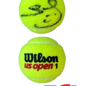 Yannick Noah Signed Official Wilson US OPEN CHAMPIONSHIPS Tennis Ball PSA AUTO