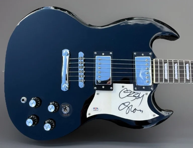 PSA/DNA Black Sabbath Ozzy Osbourne Signed Autograph Auto Electric SG Guitar