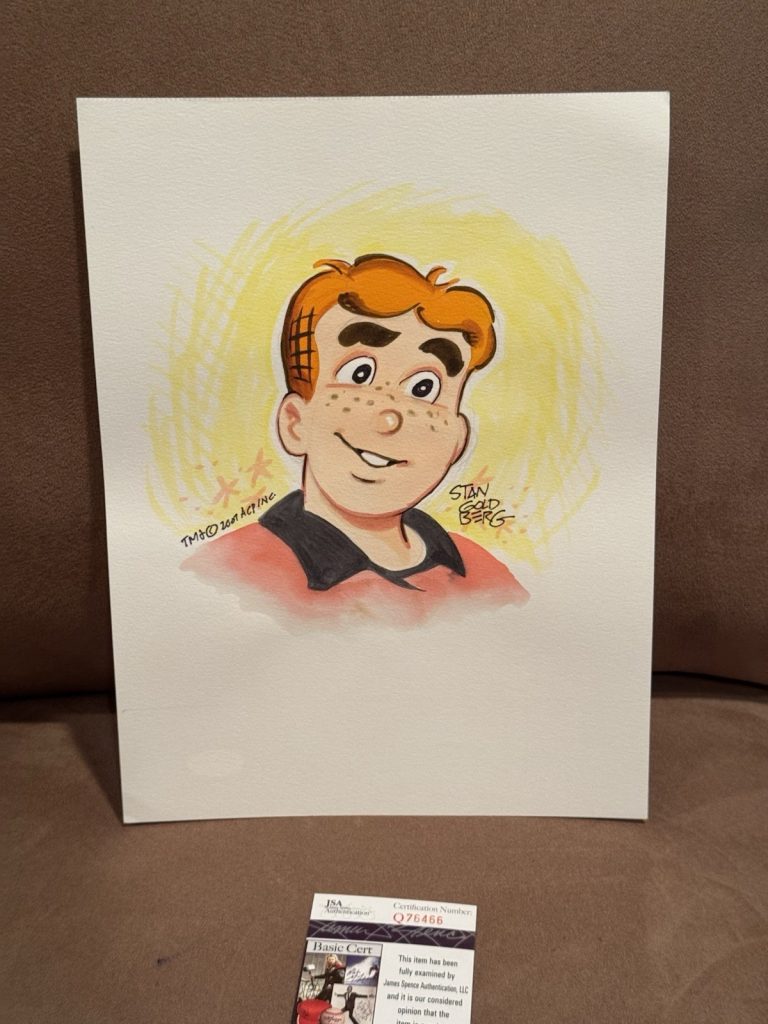 Gorgeous Archie Color Drawing Artwork By Stan Goldberg JSA Archie Comics