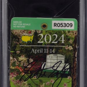 Scottie Scheffler Signed Autographed 2024 Masters Badge PSA/DNA 9 Full Signature