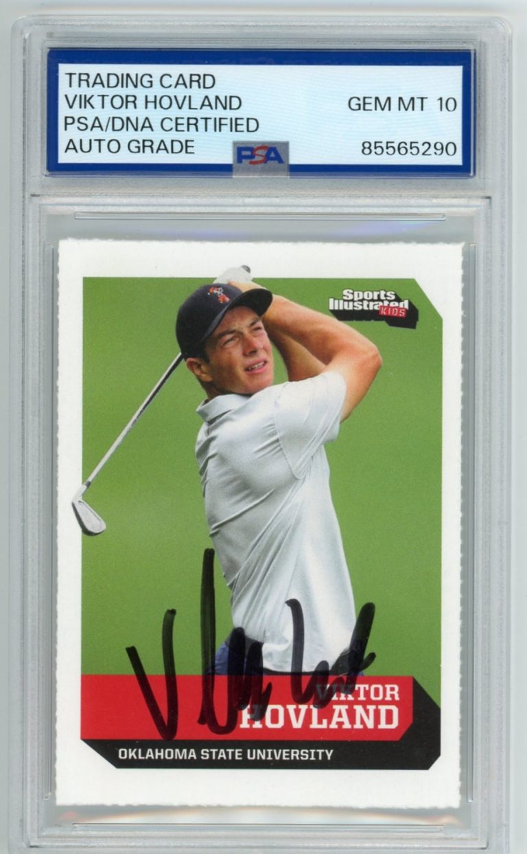 Viktor Hovland Signed 2019 Sports Illustrated Rookie Card Auto PSA/DNA Gem Mt 10