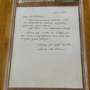 Rare Autograph Letter SIGNED Dick LeBeau Steelers Lions Football Beckett Slab