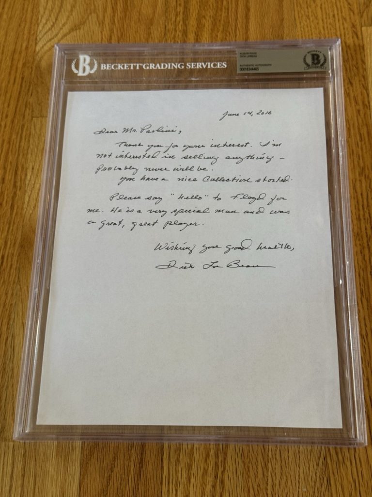 Rare Autograph Letter SIGNED Dick LeBeau Steelers Lions Football Beckett Slab