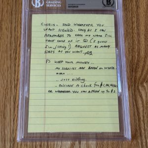 Rare Autograph Letter SIGNED Raymond Berry Baltimore Colts Football Beckett Slab