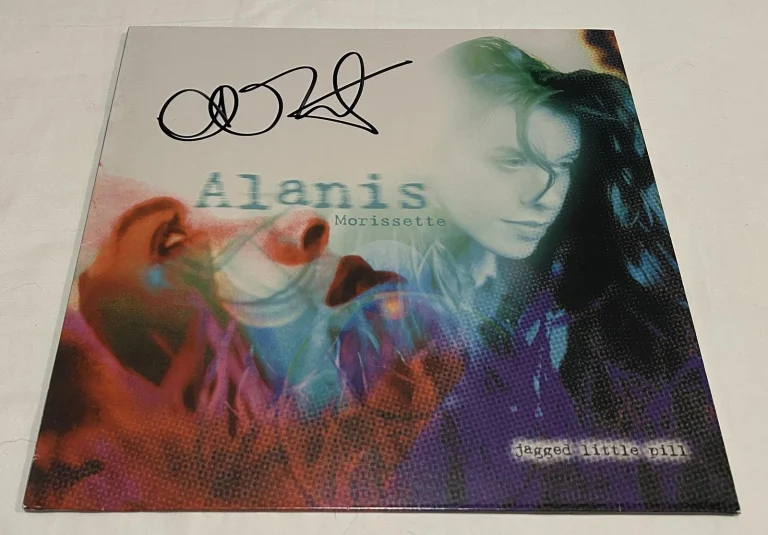 ALANIS MORISSETTE SIGNED JAGGED LITTLE PILL VINYL RECORD JSA