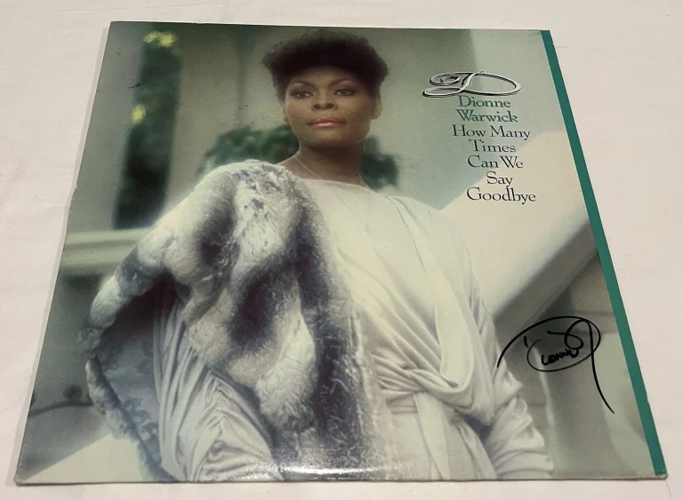 DIONNE WARWICK SIGNED HOW MANY TIMES CAN WE SAY GOODBYE VINYL RECORD JSA