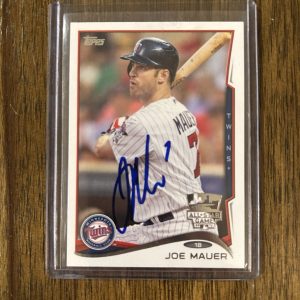 Joe Mauer Signed Minnesota Twins 2014 Topps ASG Baseball Card Autograph