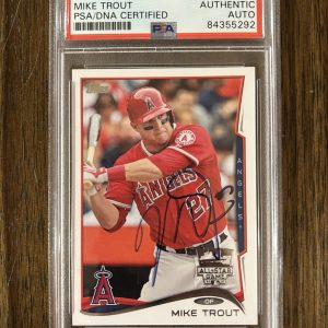 ‘Mike Trout’ Angels Signed 2014 ASG Topps Baseball Card Autograph PSA Slab