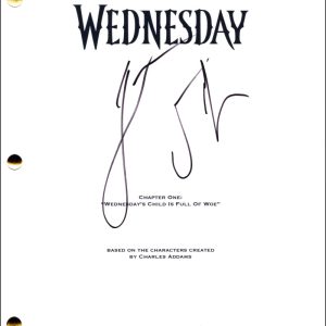 Jenna Ortega Signed Autograph Wednesday Addams Pilot Script Screenplay - JSA COA