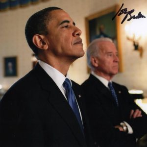 President Joe Biden Signed Autograph 8x10 Photo with Barack Obama - JSA COA