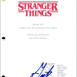 Gaten Matarazzo Signed Autograph Stranger Things Pilot Script Screenplay Beckett