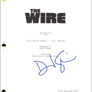 David Simon Signed Autograph The Wire Series Finale Script Screenplay w/ JSA COA