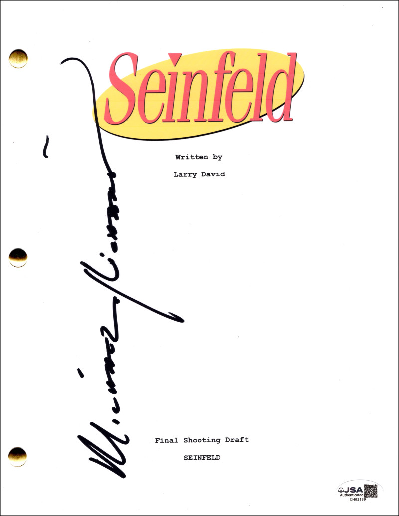 Michael Richards Signed Autograph Seinfeld The Soup Nazi Full Script w ...