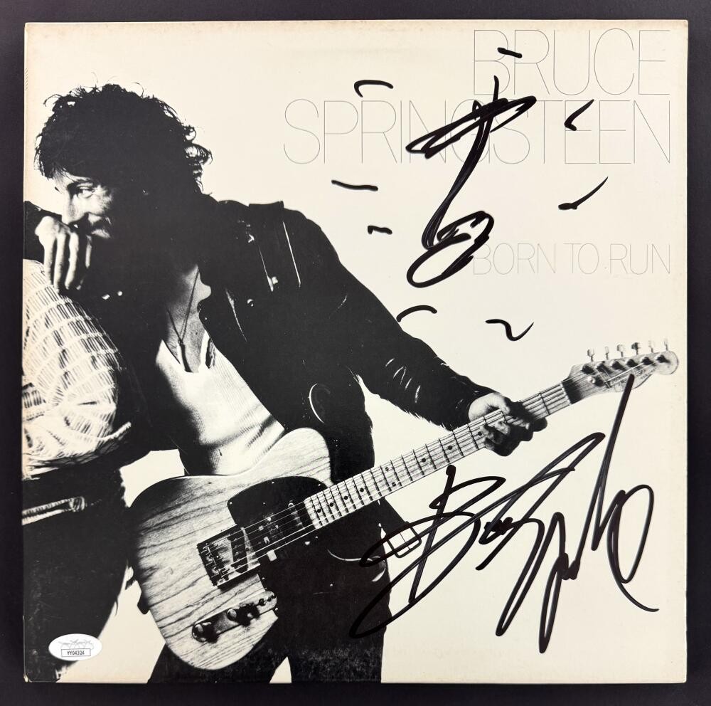 Bruce Springsteen Signed Autograph Born to Run Album w/ Guitar Sketch ...