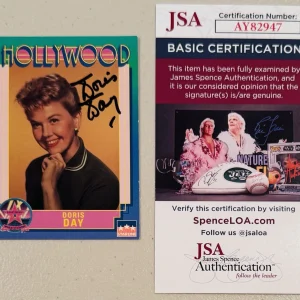 Doris Day Signed Autographed 1991 Hollywood Walk Of Fame Card #46 JSA Cert