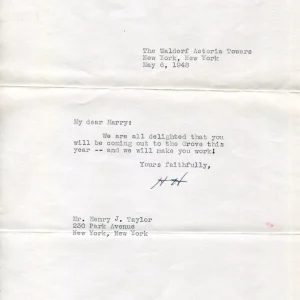 Herbert Hoover US President Sec Commerce Signed Autograph Initialed TSL Letter