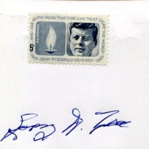 Larry Zea US Navy Sang at JFK State Funeral Assassination Signed Autograph