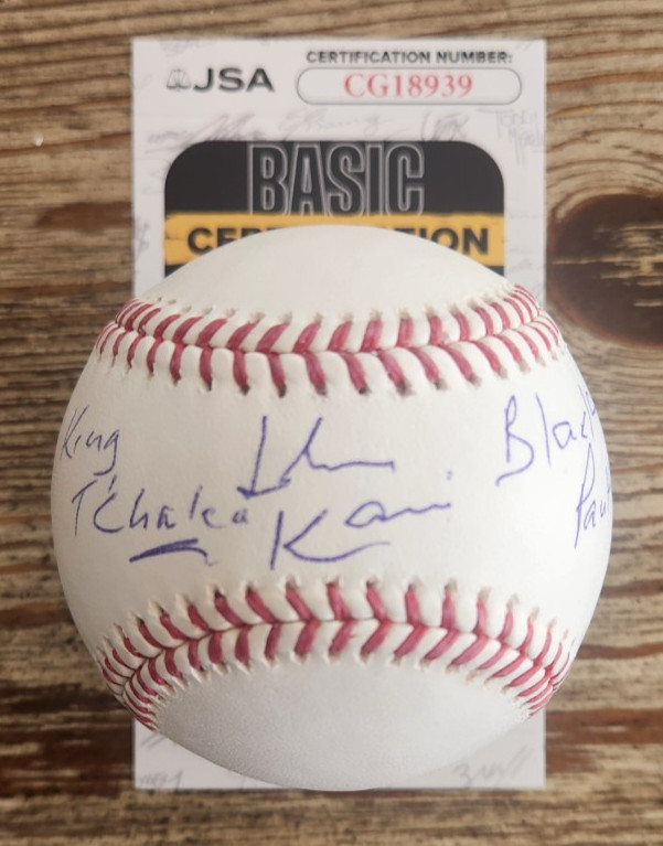 John Kani Signed OMLB Baseball w/ JSA COA Black Panther King T'Chaka Inscription