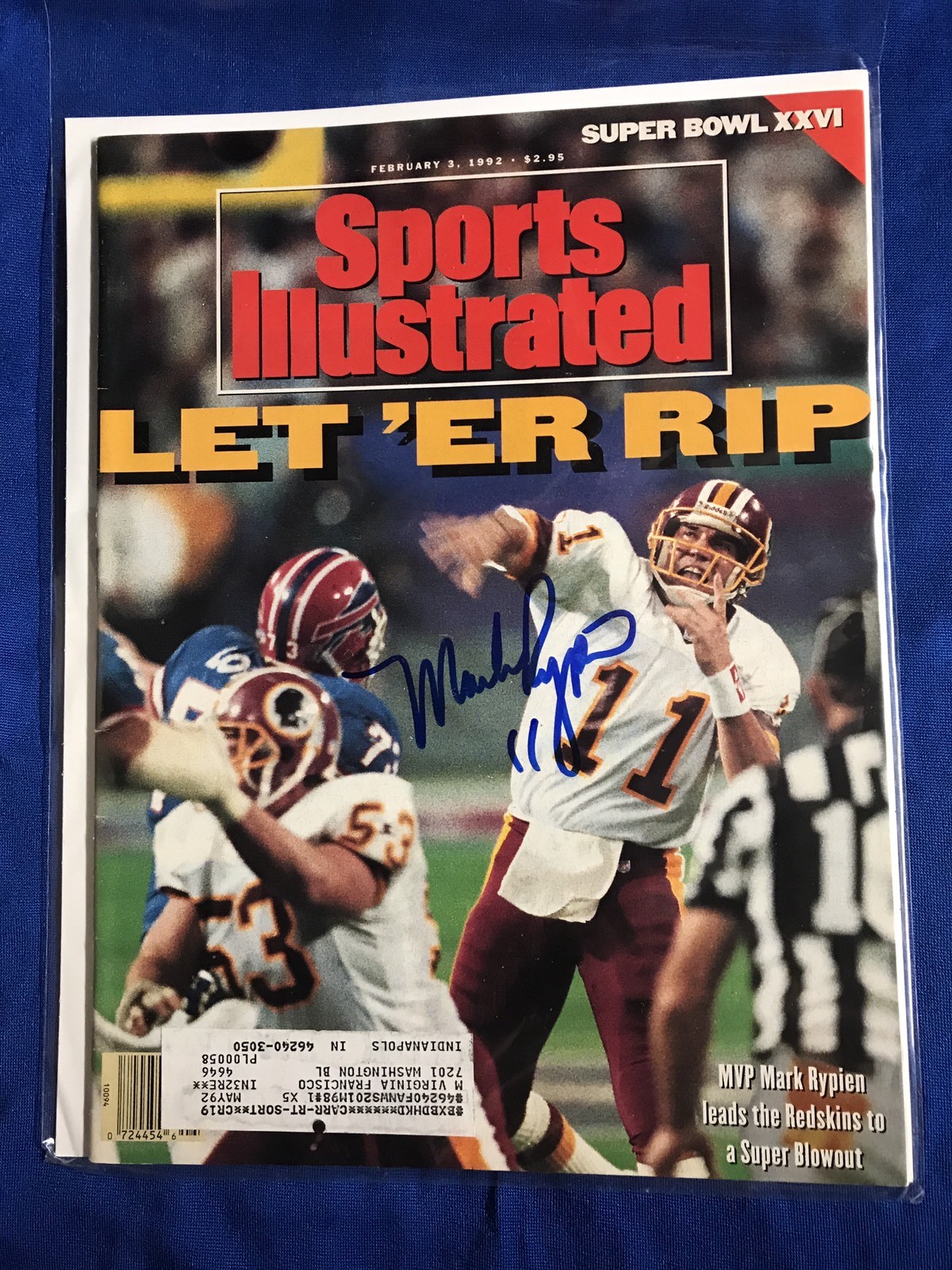 Tim Rypien Signature Mark Rypien Signed Sports Illustrated Magazine Autographed | Autographia